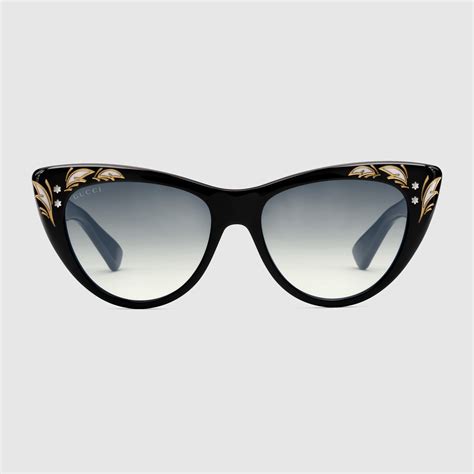 gucci 56mm round cat eye sunglasses|oversized cat eye sunglasses gucci.